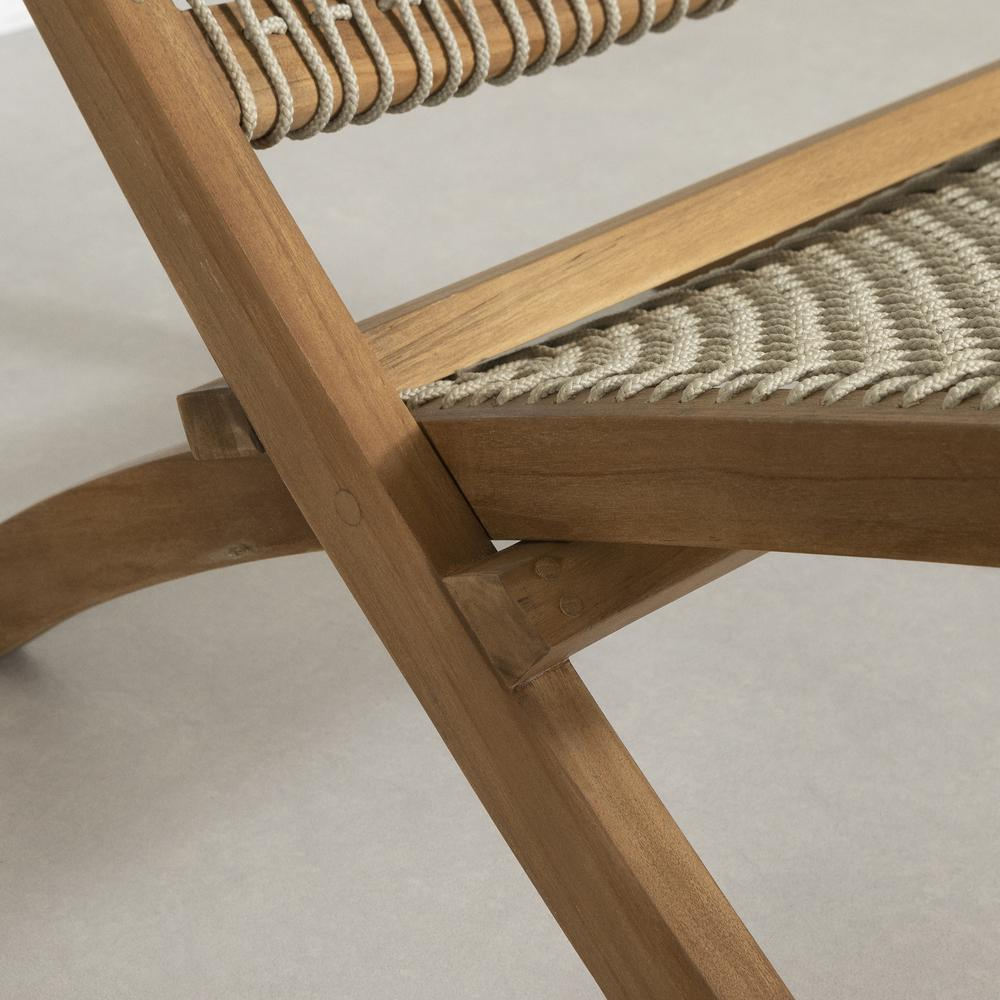 Balka Lounge Chair, Beige and Natural