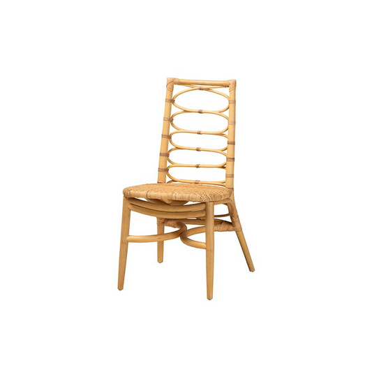 Lisbon Modern Bohemian Natural Rattan Dining Chair