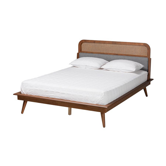 Irina Mid-Century Modern King Size Platform Bed