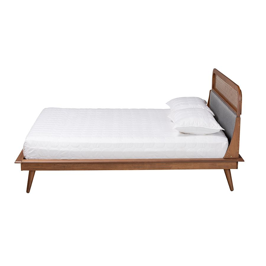 Irina Mid-Century Modern King Size Platform Bed