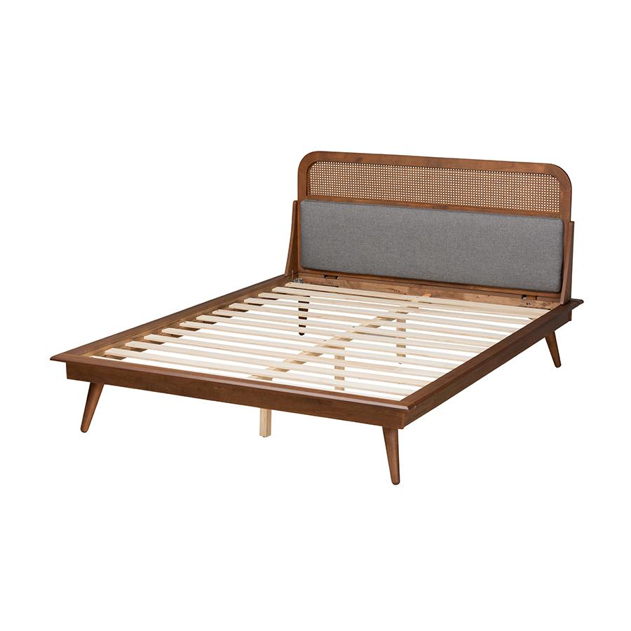 Irina Mid-Century Modern King Size Platform Bed