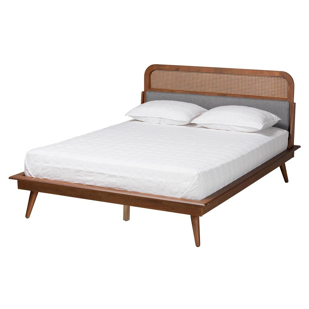 Irina Mid-Century Modern King Size Platform Bed