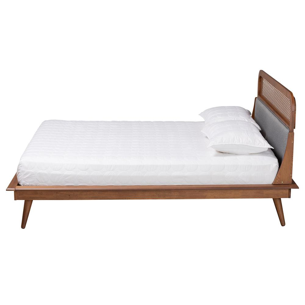 Irina Mid-Century Modern King Size Platform Bed