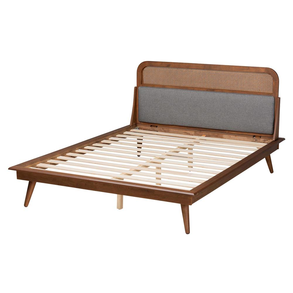 Irina Mid-Century Modern King Size Platform Bed