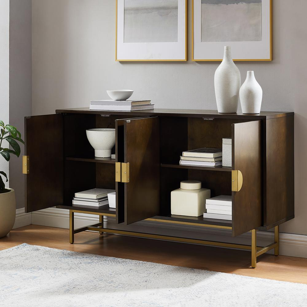 Blair Sideboard Dark Brown/Gold