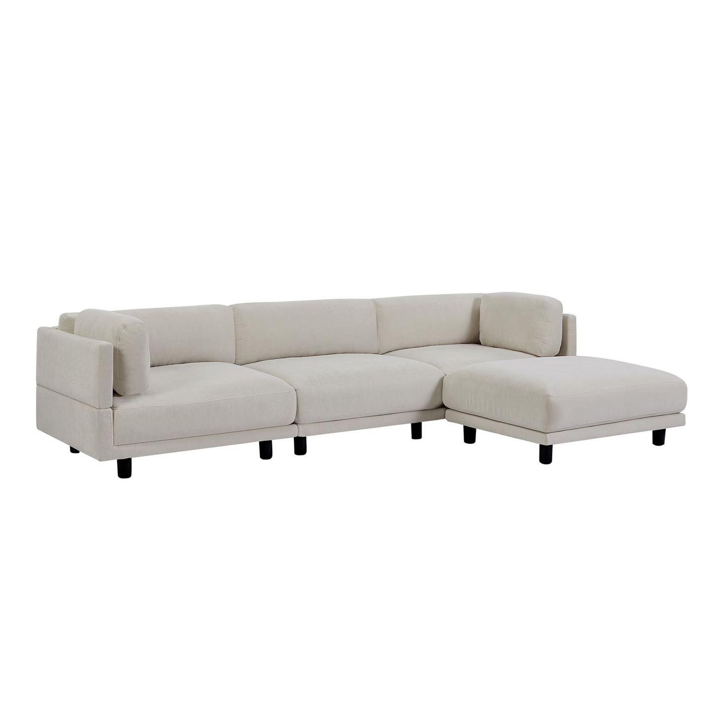 Upholstery Convertible Sectional Sofa, L Shaped Couch with Reversible Chaise