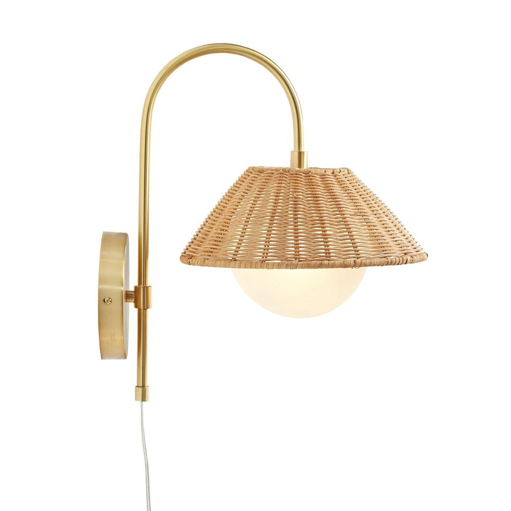 Rattan Weave Wall Sconce