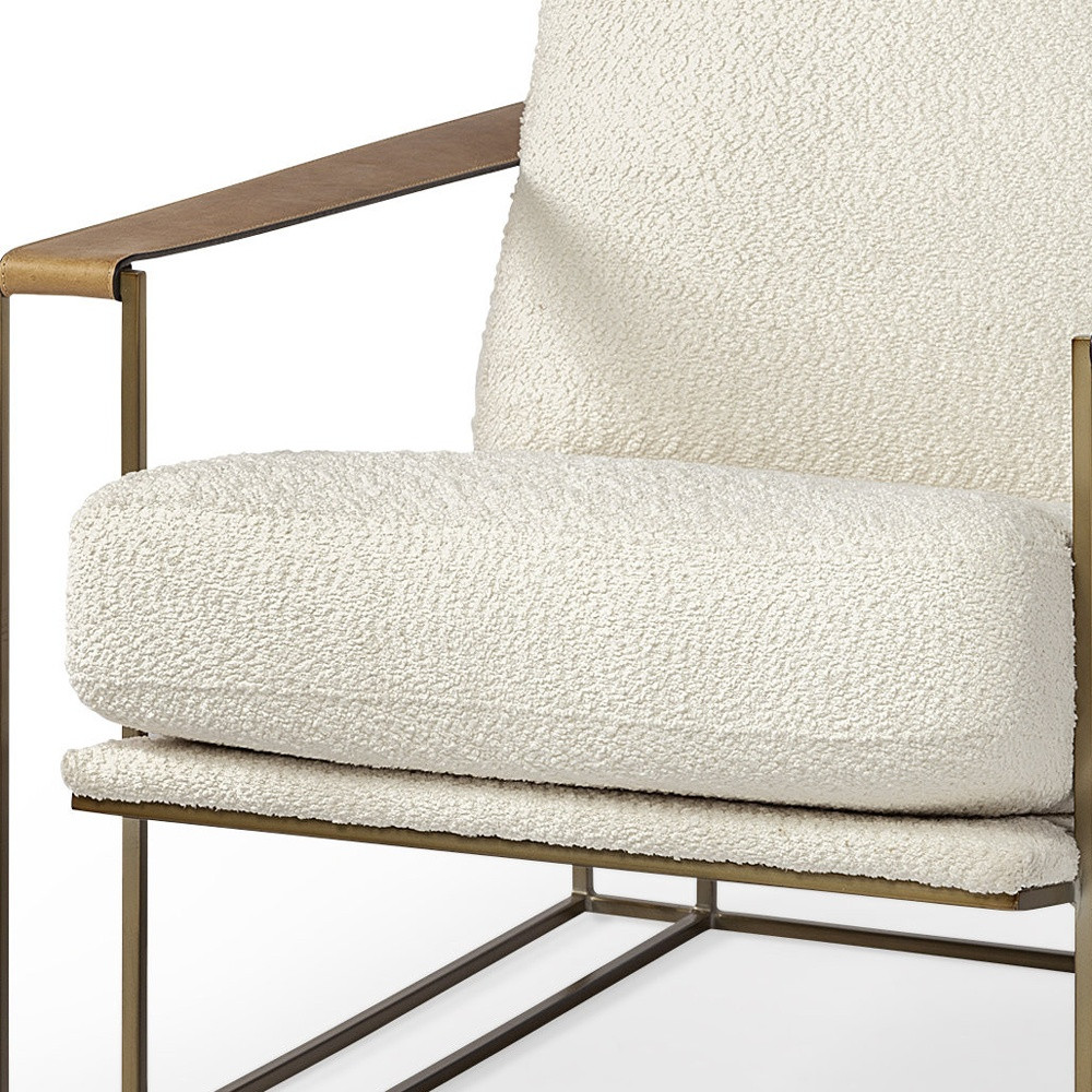 Cream Linen Arm Chair