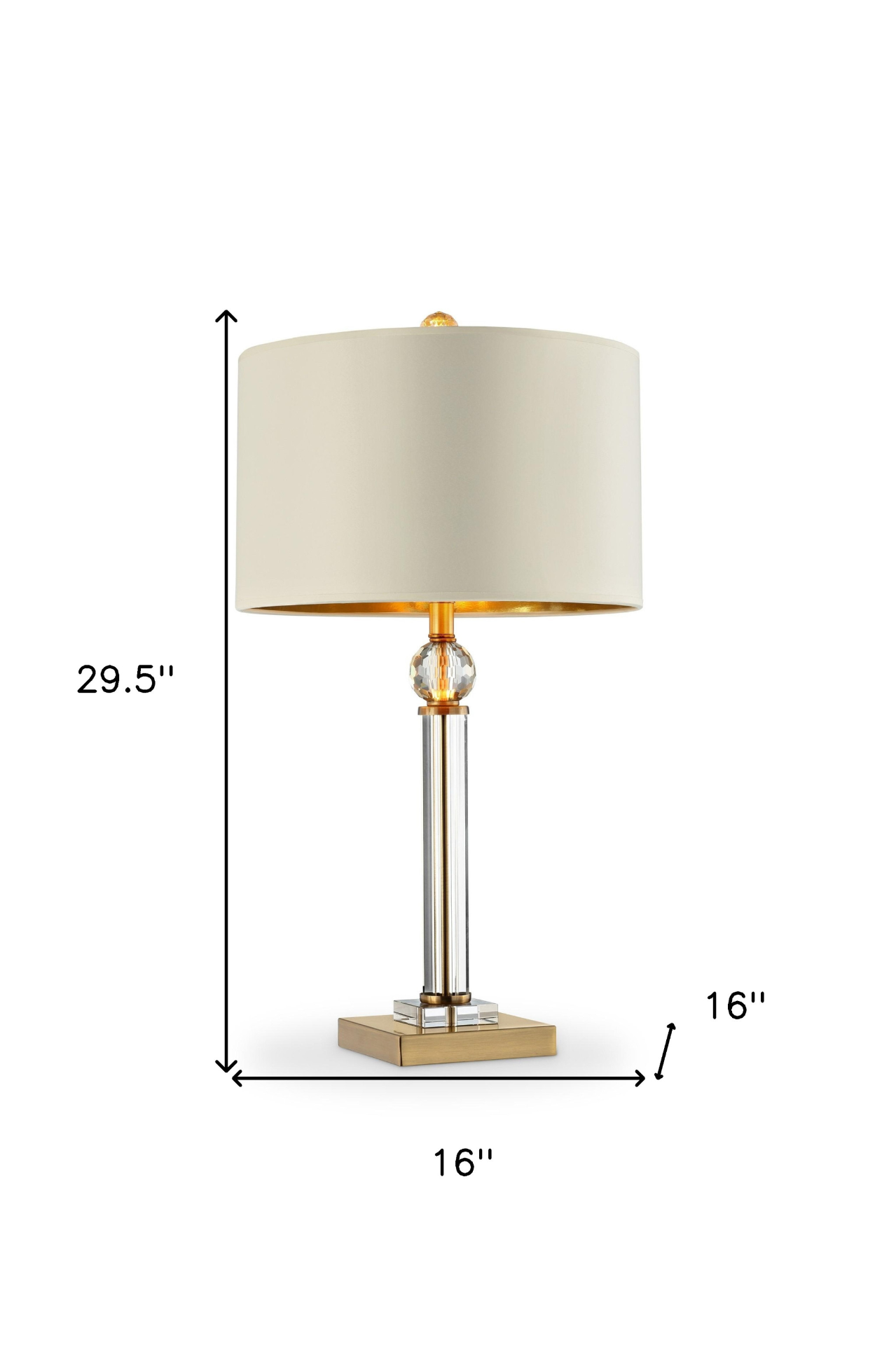 Gold and Crystal Accent Desk Lamp