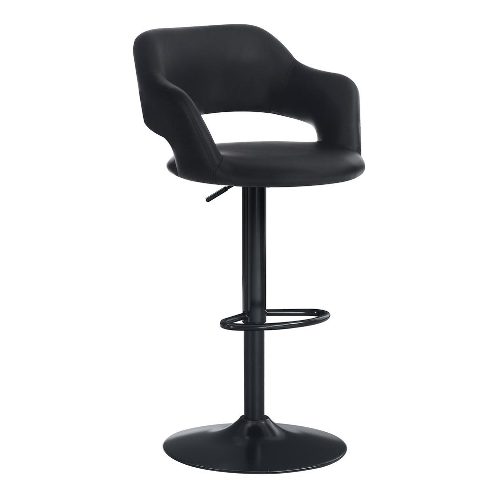 Bar Stool, Swivel, Bar Height, Adjustable, Black