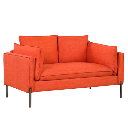 56" Modern Style Sofa Linen Fabric Loveseat Small Love Seats Couch for Small Spaces,Living Room,Apartment