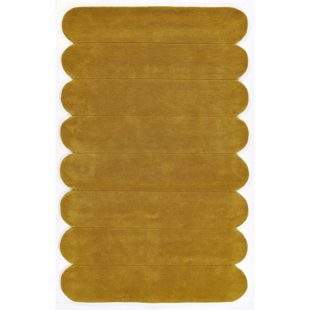 Contemporary Rectangle Area Rug, Tumeric, 8' X 10'