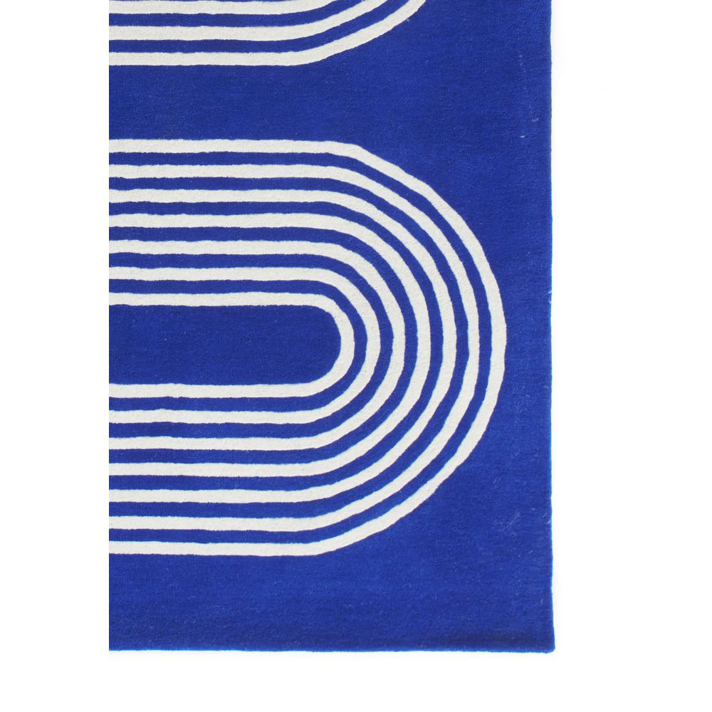 Contemporary Rectangle Area Rug, Cobalt, 3'6" X 5'6"