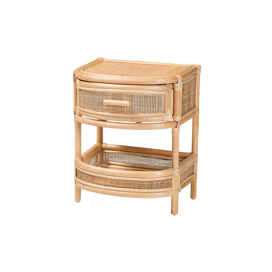 Divitia Bohemian Natural Rattan 1-Drawer Nightstand