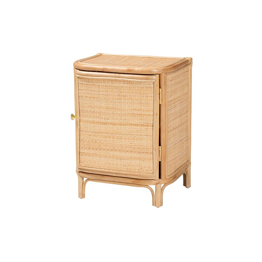 Kiara Bohemian Natural Rattan Nightstand