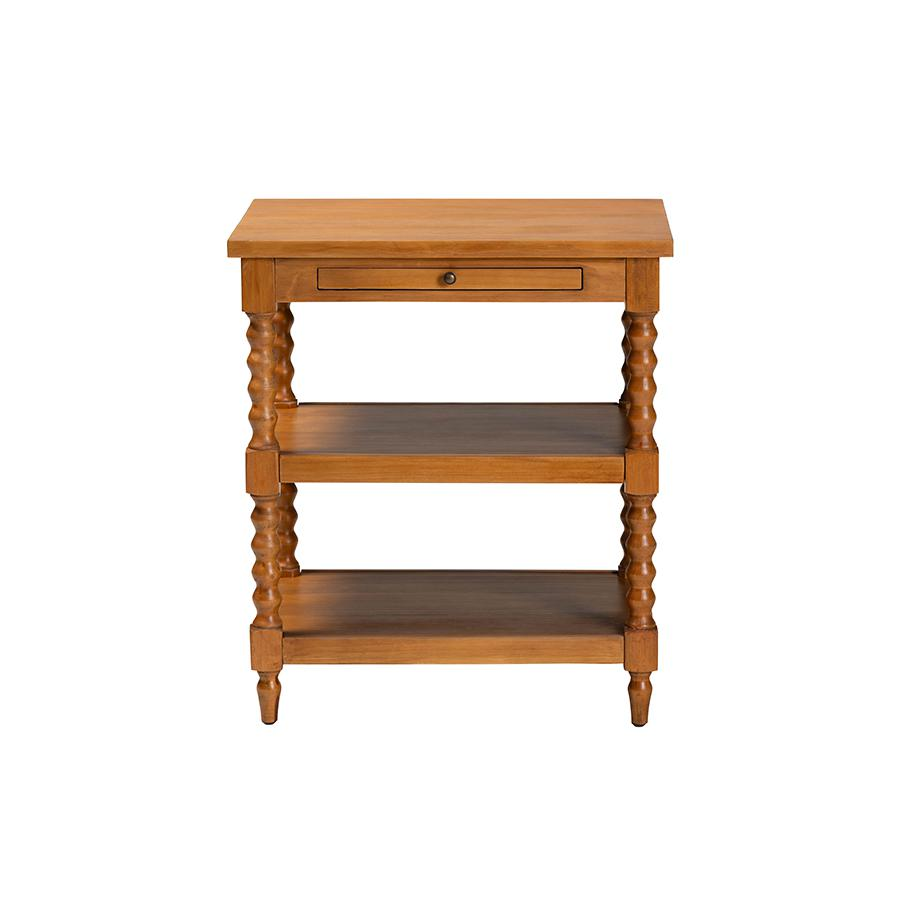 Baxton Studio Imogene Retro-Modern Walnut Brown Finished Wood End Table