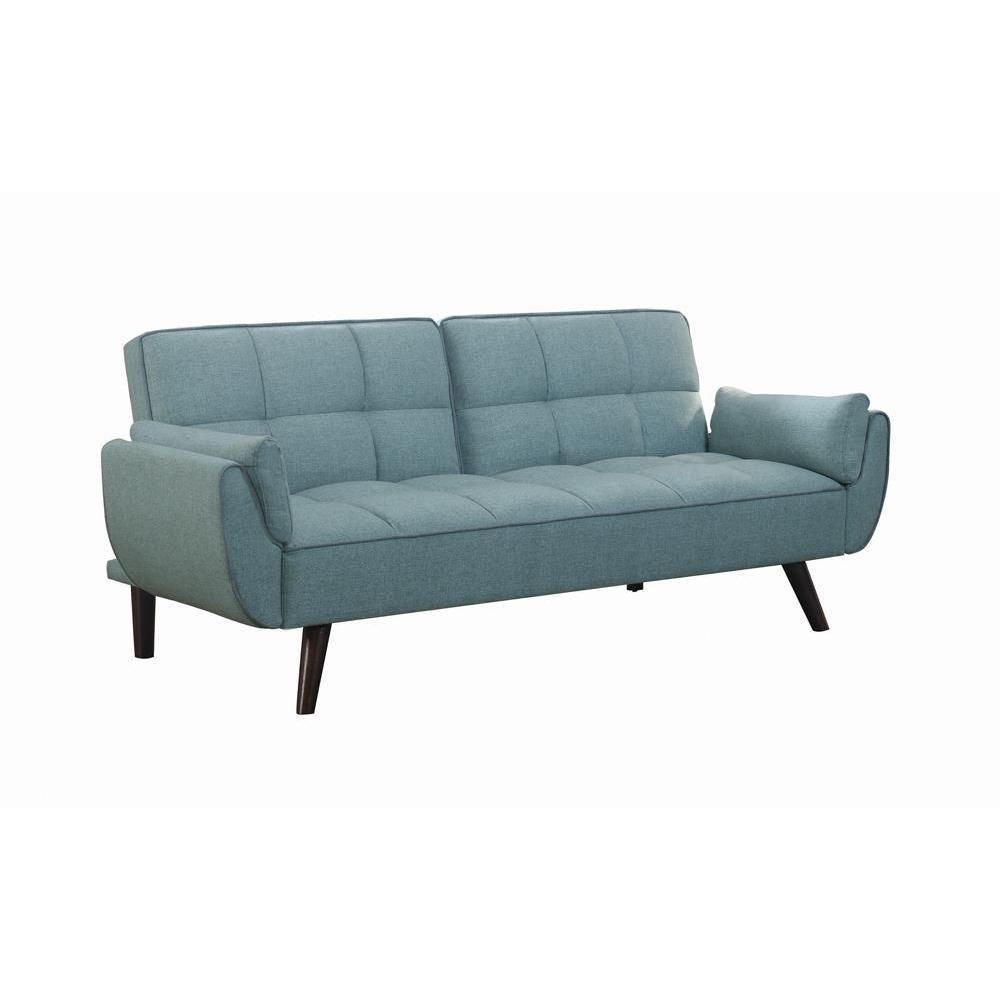 Caufield Biscuit-tufted Sofa Bed Turquoise Blue