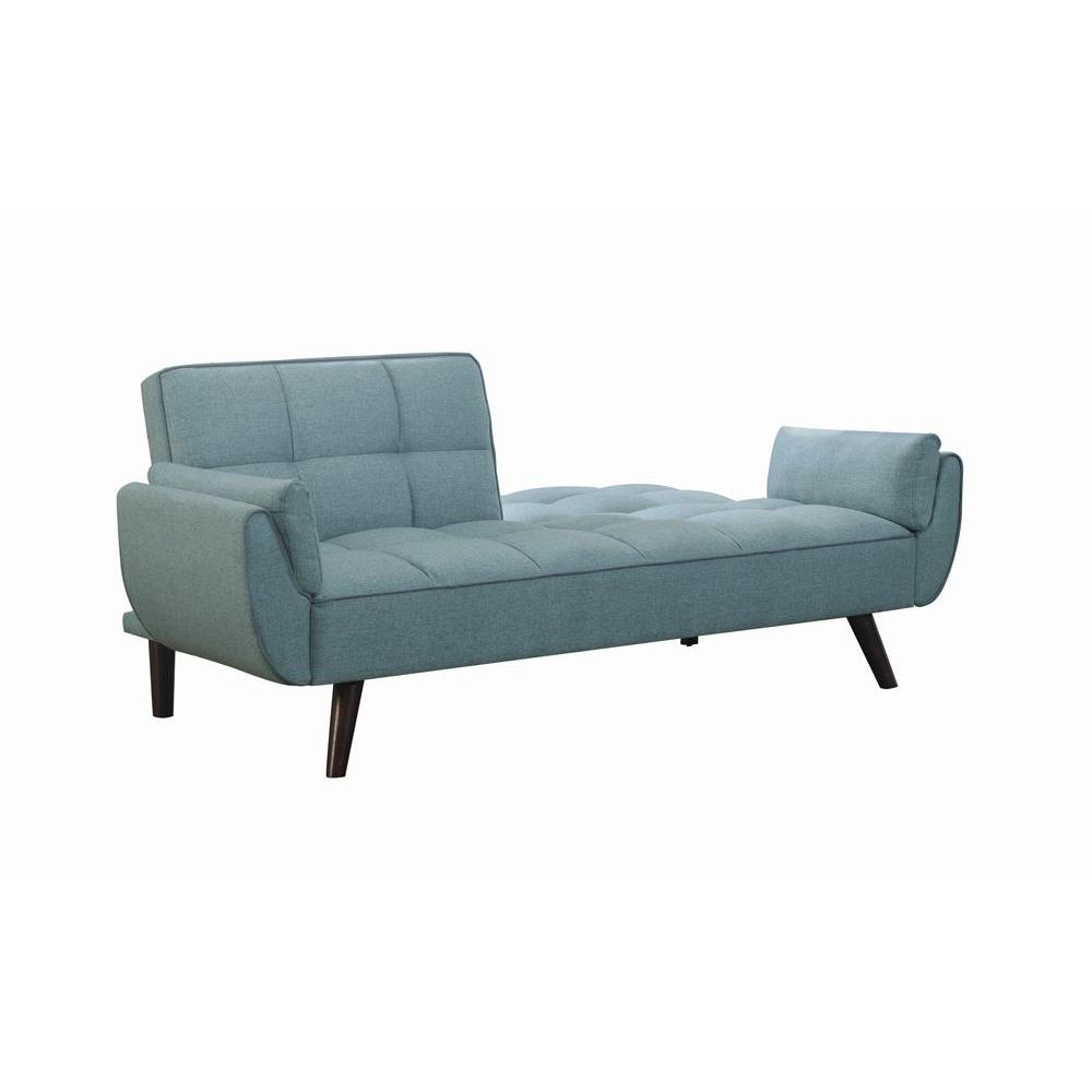 Caufield Biscuit-tufted Sofa Bed Turquoise Blue