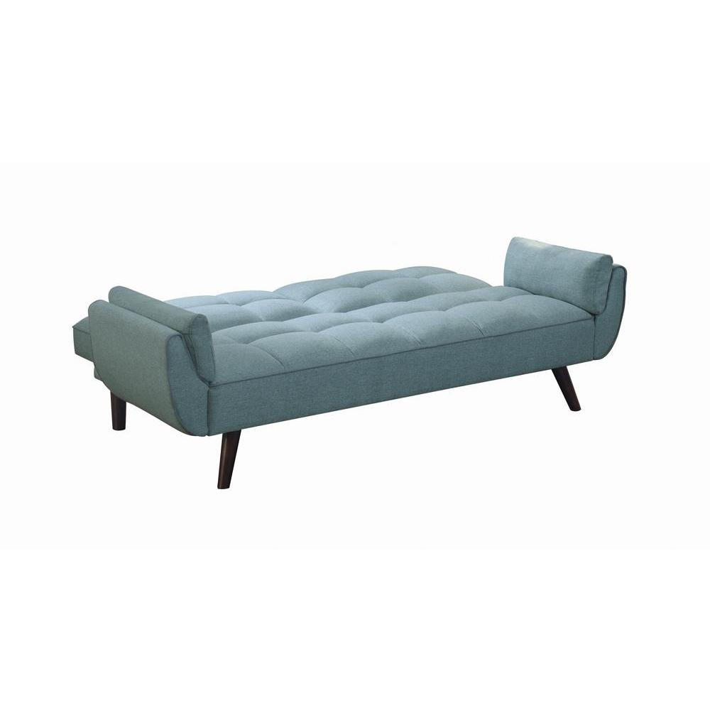 Caufield Biscuit-tufted Sofa Bed Turquoise Blue