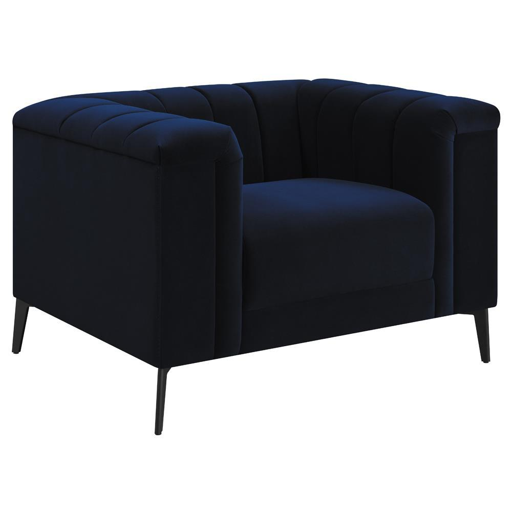 Chalet Tuxedo Arm Chair Blue