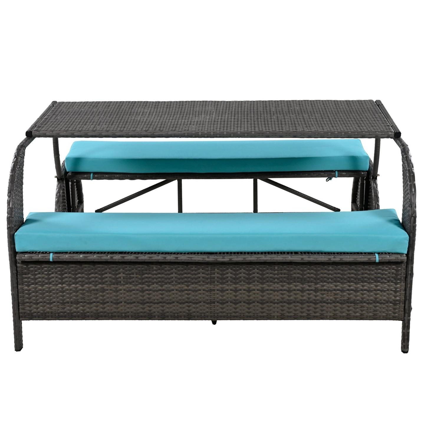 Outdoor Loveseat and Convertible to four seats and a table