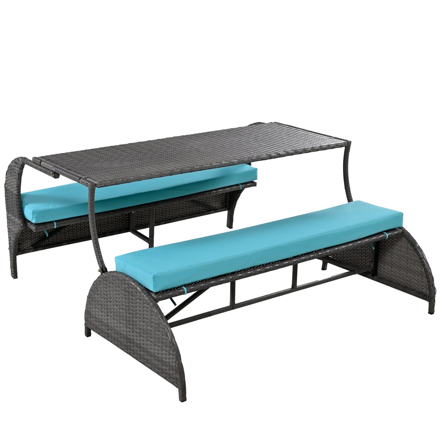 Outdoor Loveseat and Convertible to four seats and a table