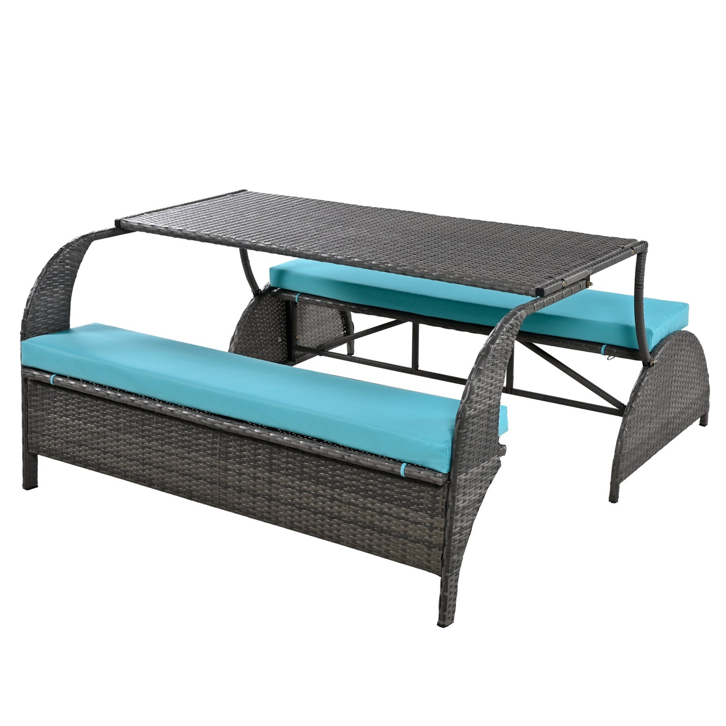 Outdoor Loveseat and Convertible to four seats and a table