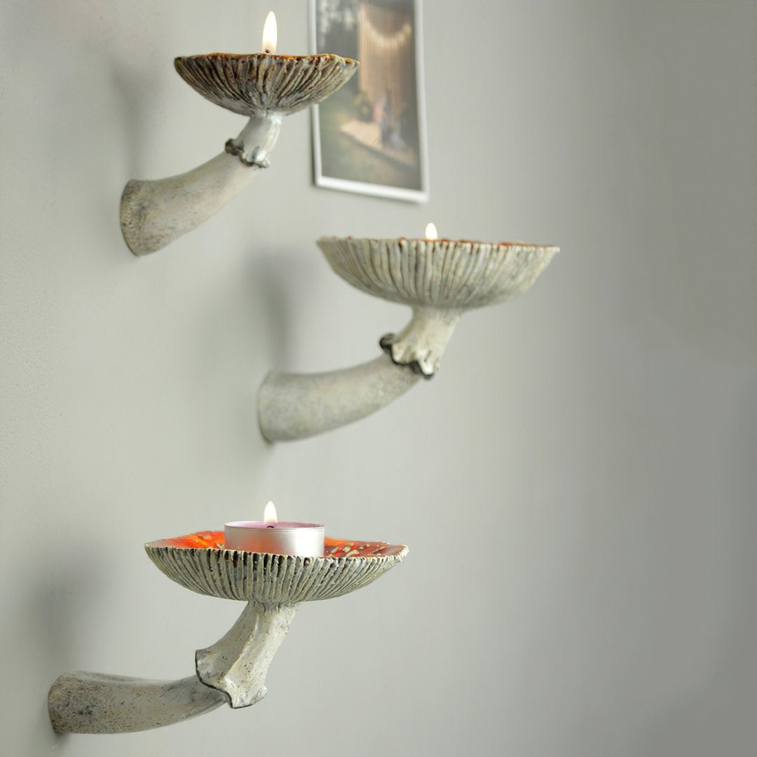 Mushroom Wall Rack Creative Storage Shelf Decorations