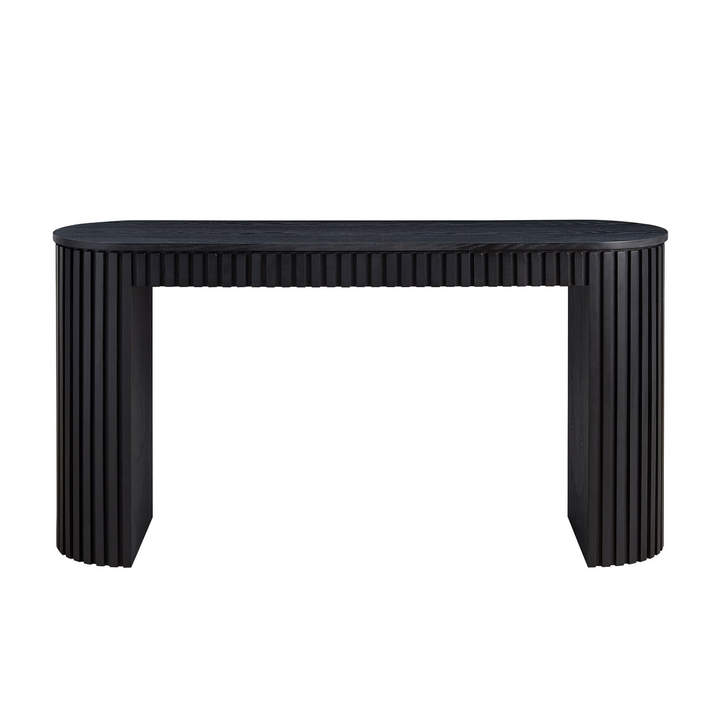 59.05'' Modern Console Table with Drawer for Entryway with Unique Vertical Stripe Design for Living Room Hallway Foyer Entrance Study,BLACK