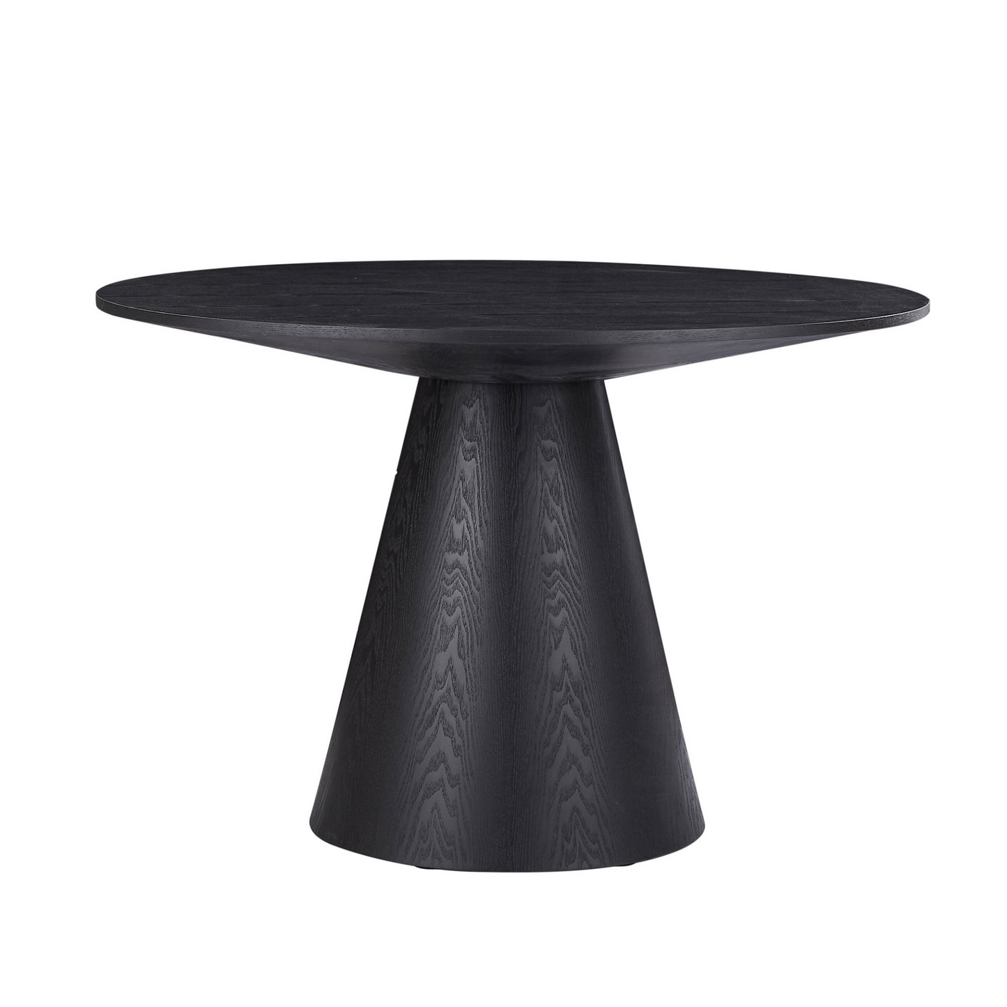 47.24'' Round Dining Table, Modern Kitchen Table Circular MDF Finish Tabletop for Leisure Coffee Table ,BLACK