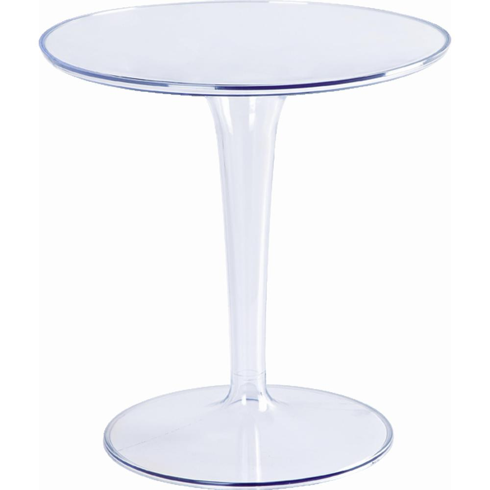 Pc Side Table,19"Rdx20"H,Clear