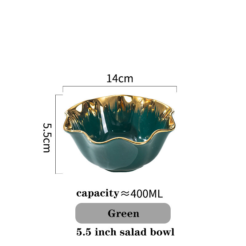 Retro Pastel with Gold Ceramic Tableware