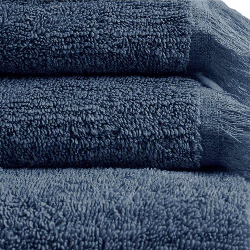 100% Cotton Dobby 6pcs Towel Set - Navy