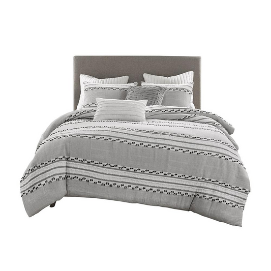 100% Organic Cotton Jacquard Duvet Cover Set, II12-1171