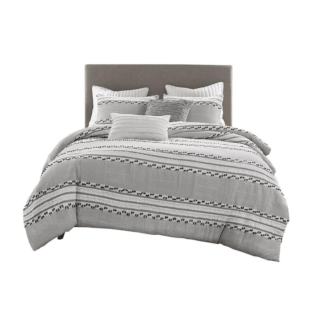 100% Organic Cotton Jacquard Duvet Cover Set, II12-1171