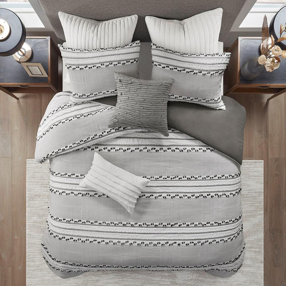 100% Organic Cotton Jacquard Duvet Cover Set, II12-1171