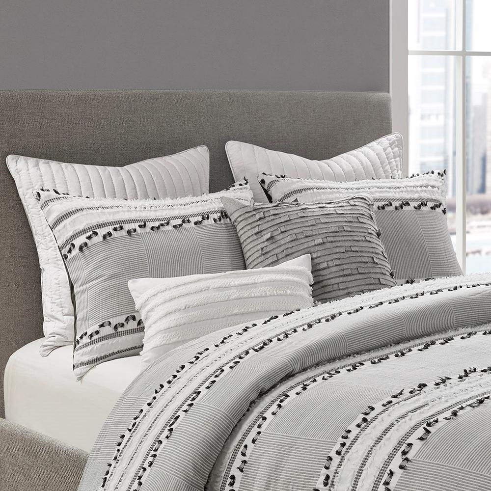 100% Organic Cotton Jacquard Duvet Cover Set, II12-1171