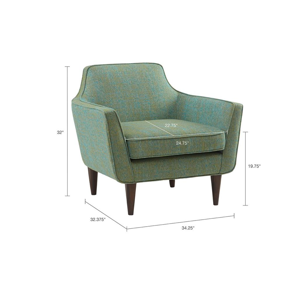 Sea Green Mid Century Accent Chair