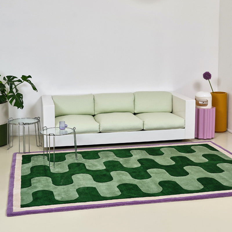 Living Room Coffee Table Checkerboard Carpet Modern Light Luxury Household Cashmere-like Floor Mat