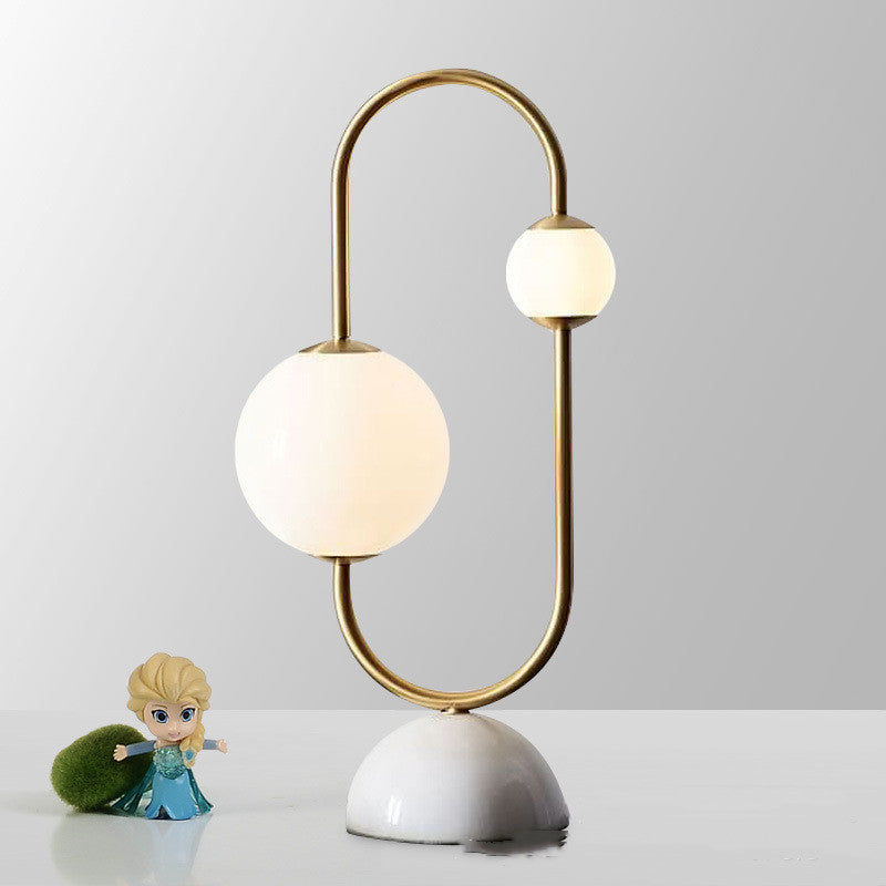 Modern Minimalist Bedside Lamp Fashion Creative Glass Ball LED