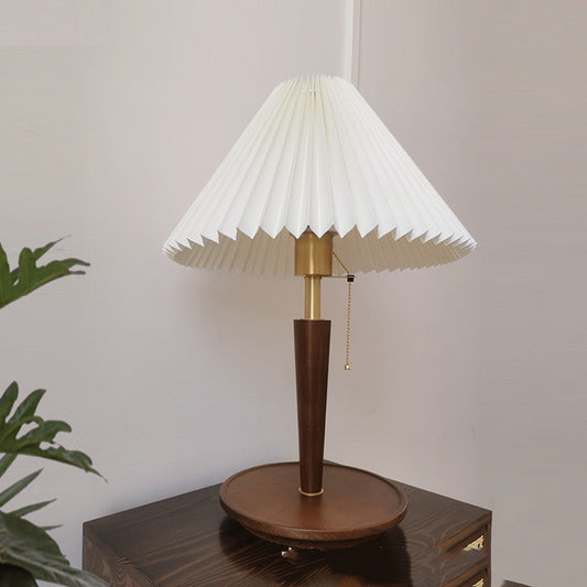 Walnut Japanese Style Bedside Lamp Retro