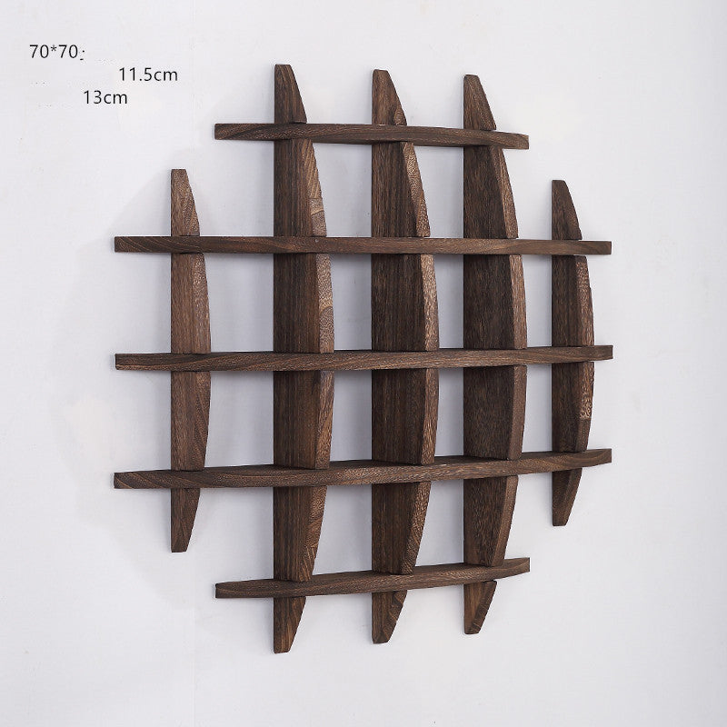 Wall-mounted Solid Wood Wall-mounted Tea Cup Holder