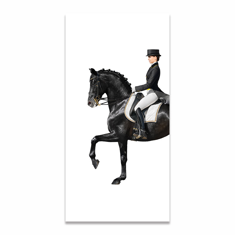 Classic Modern Orange Racehorse Canvas Print Poster