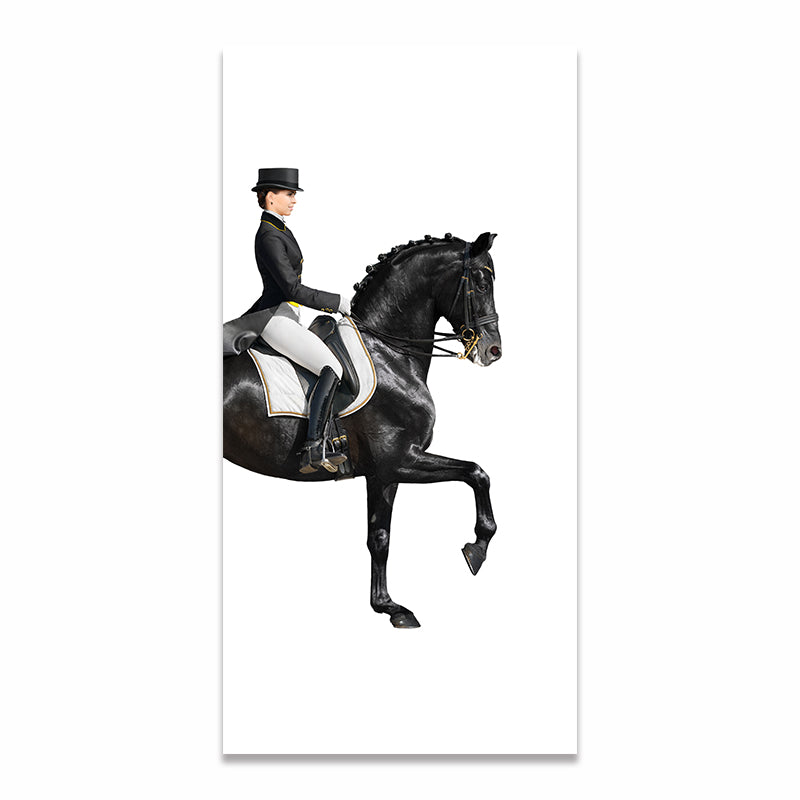 Classic Modern Orange Racehorse Canvas Print Poster