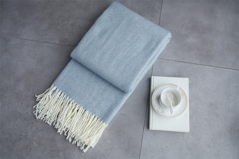 Solid Sky Throw Blanket