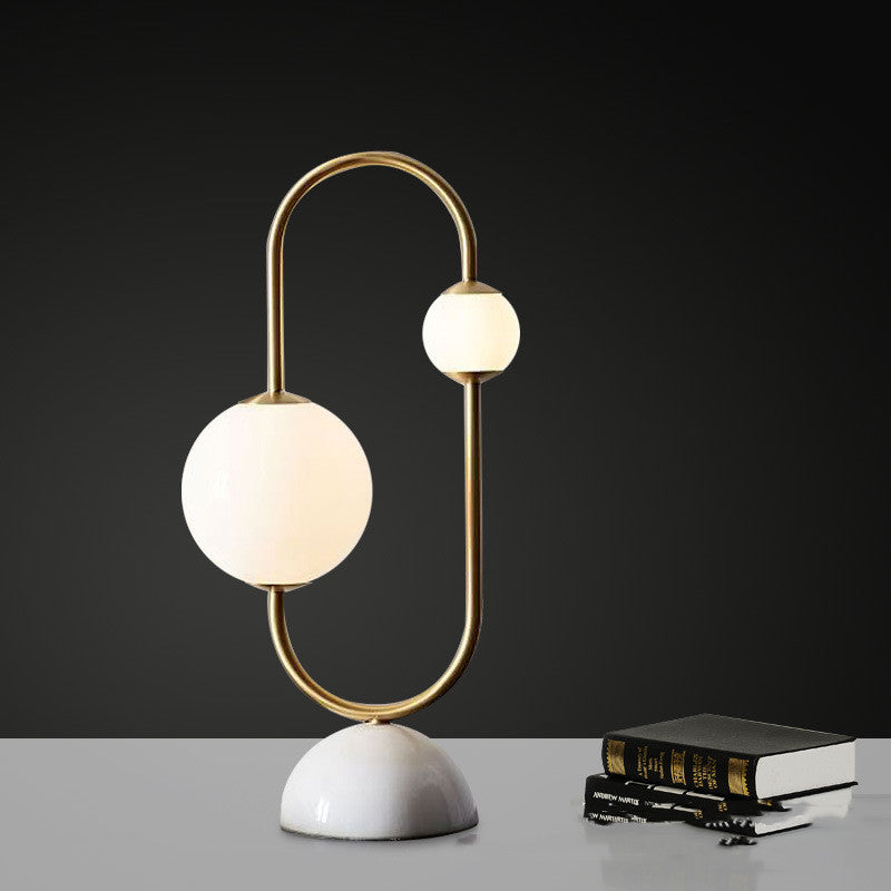 Modern Minimalist Bedside Lamp Fashion Creative Glass Ball LED