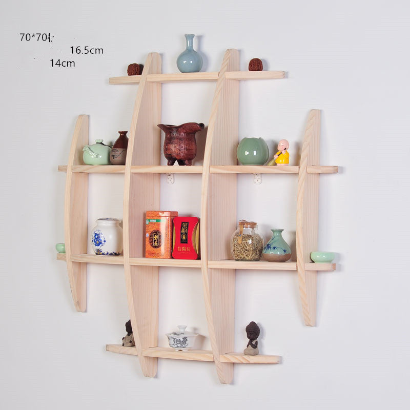 Wall-mounted Solid Wood Wall-mounted Tea Cup Holder