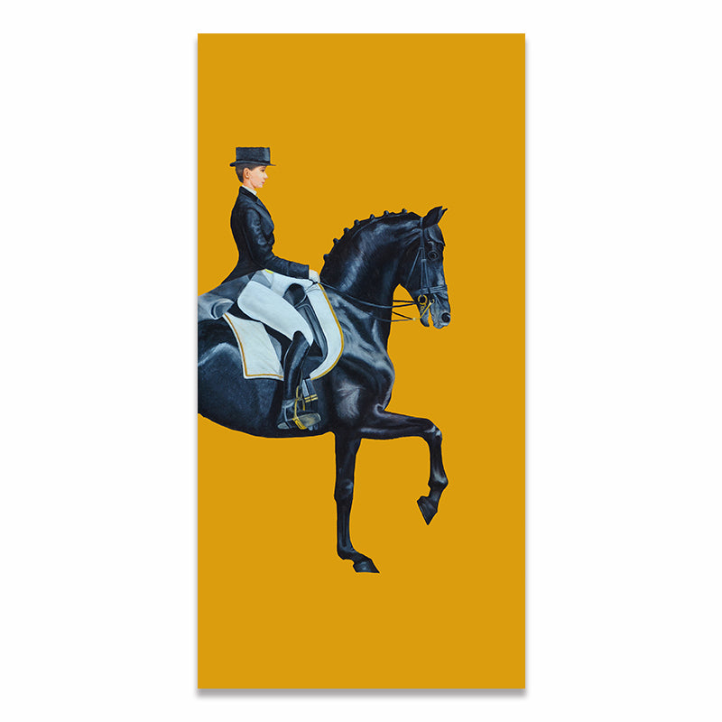 Classic Modern Orange Racehorse Canvas Print Poster