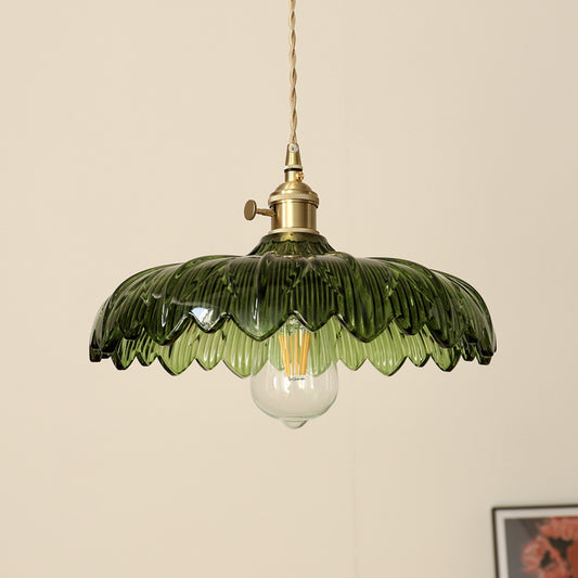 Fashion Simple Vintage Brass Glass Chandelier