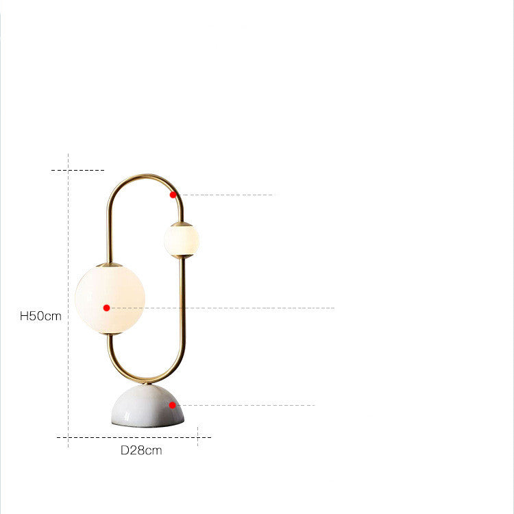 Modern Minimalist Bedside Lamp Fashion Creative Glass Ball LED